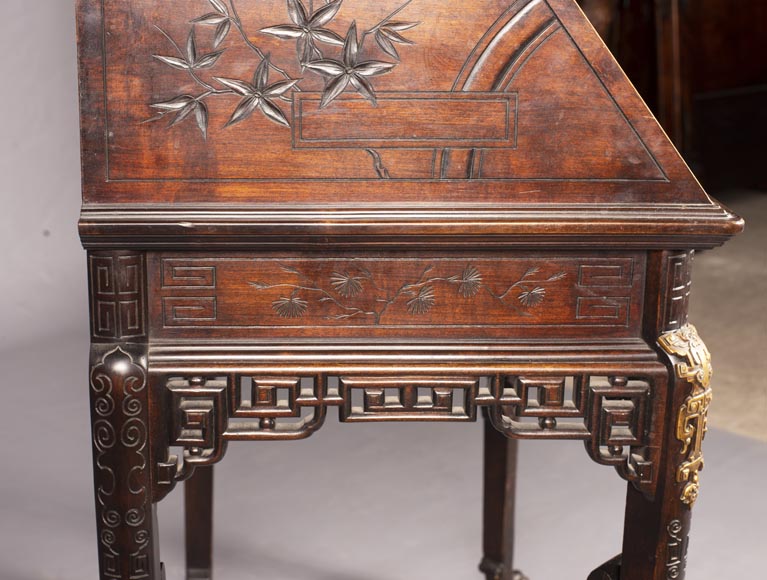 Gabriel VIARDOT (1830-1906) - A small Japanese style secretary Gabriel VIARDOT (1830-1906) - A small Japanese style secretary-14