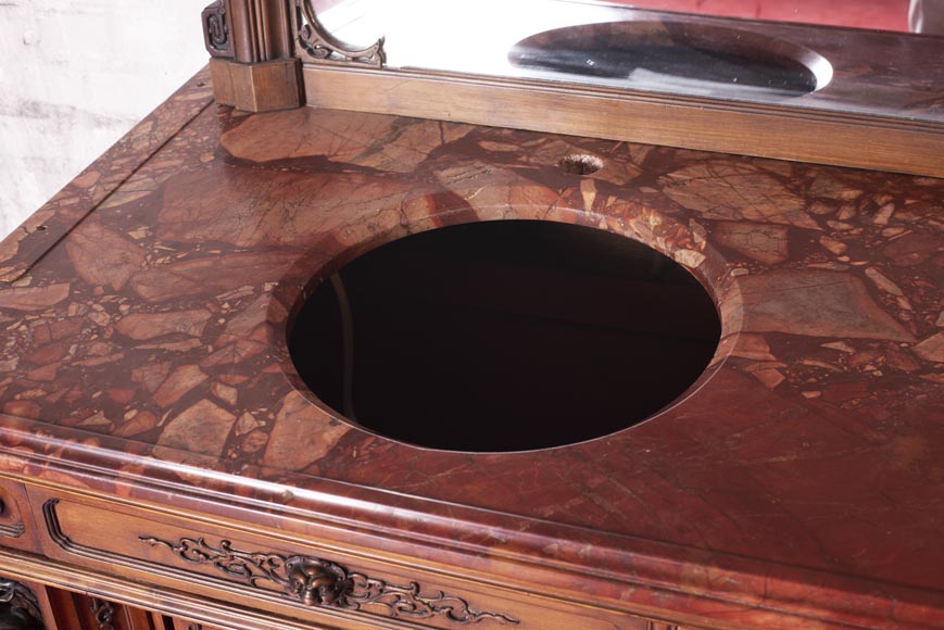 Washbasin cabinet and its mirror in the Far Eastern style Washbasin cabinet and its mirror in the Far Eastern style-6