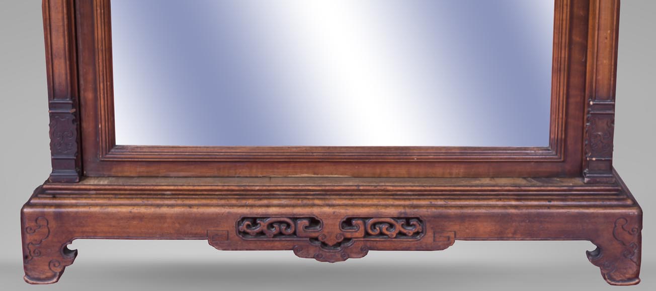 Gabriel VIARDOT (attributed to) - Asymmetrical cabinet with rich engraved and sculpted decoration of extreme oriental inspiration Gabriel VIARDOT (attributed to) - Asymmetrical cabinet with rich engraved and sculpted decoration of extreme oriental inspiration-8