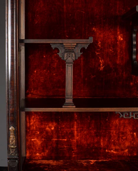 Gabriel Viardot (attributed to) - Japanese style presentation cabinet with a laquer and mother-of-pearl decor Gabriel Viardot (attributed to) - Japanese style presentation cabinet with a laquer and mother-of-pearl decor-5