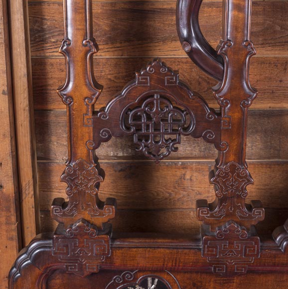 Gabriel Viardot (attributed to) - Japanese style bed with mother-of-pearl marquetery Gabriel Viardot (attributed to) - Japanese style bed with mother-of-pearl marquetery-4