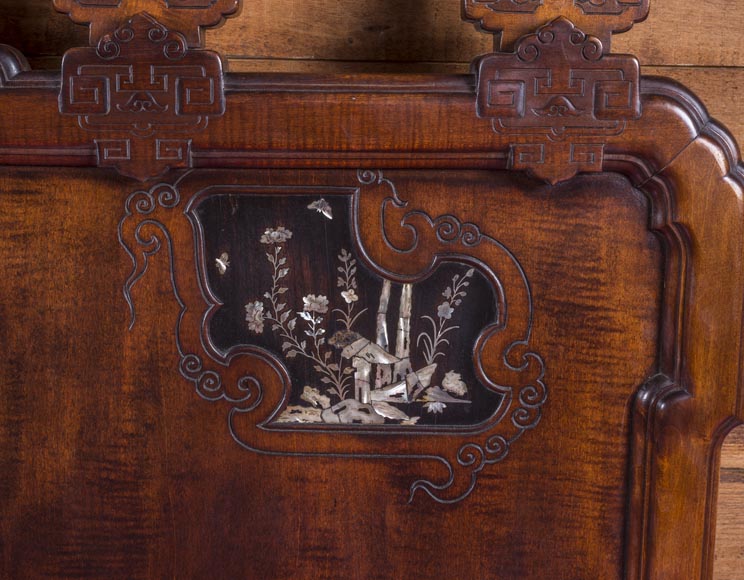 Gabriel Viardot (attributed to) - Japanese style bed with mother-of-pearl marquetery Gabriel Viardot (attributed to) - Japanese style bed with mother-of-pearl marquetery-7