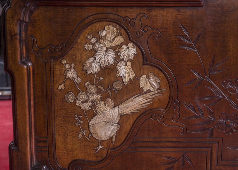 Gabriel Viardot (attributed to) - Japanese style bed with mother-of-pearl marquetery Gabriel Viardot (attributed to) - Japanese style bed with mother-of-pearl marquetery-9