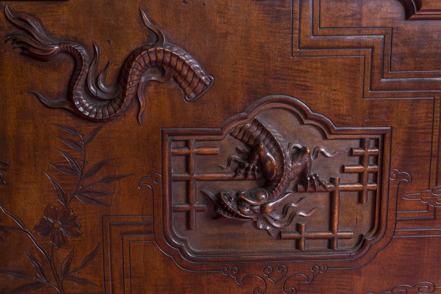 Gabriel Viardot (attributed to) - Japanese style bed with mother-of-pearl marquetery Gabriel Viardot (attributed to) - Japanese style bed with mother-of-pearl marquetery-10