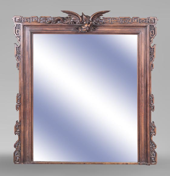 An antique Japonisme style trumeau with winged dragon An antique Japonisme style trumeau with winged dragon-0