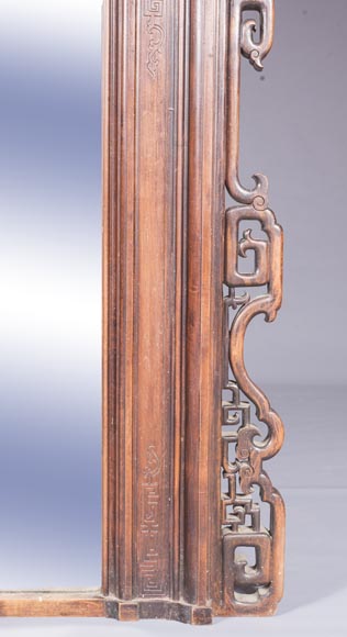 An antique Japonisme style trumeau with winged dragon An antique Japonisme style trumeau with winged dragon-5