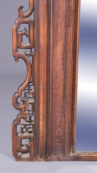 An antique Japonisme style trumeau with winged dragon An antique Japonisme style trumeau with winged dragon-6