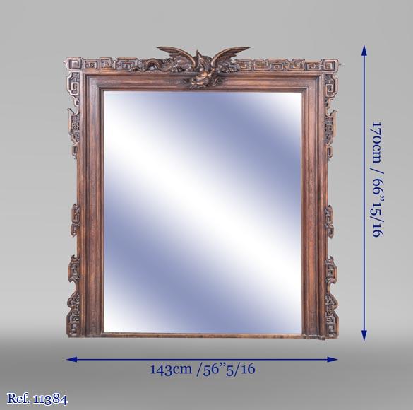 An antique Japonisme style trumeau with winged dragon An antique Japonisme style trumeau with winged dragon-8