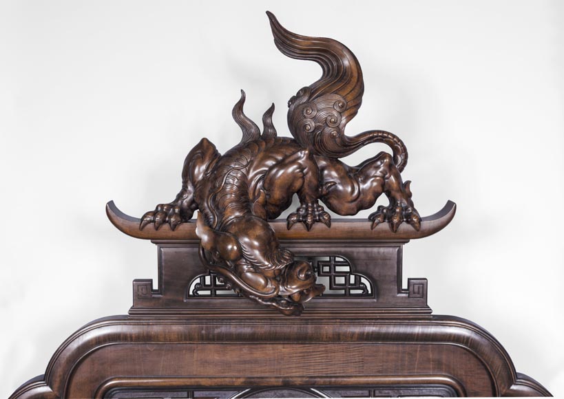 GABRIEL VIARDOT (attr. to) - Bedroom furniture composed of a wardrobe  and a bed in tinted sycamore GABRIEL VIARDOT (attr. to) - Bedroom furniture composed of a wardrobe  and a bed in tinted sycamore-6