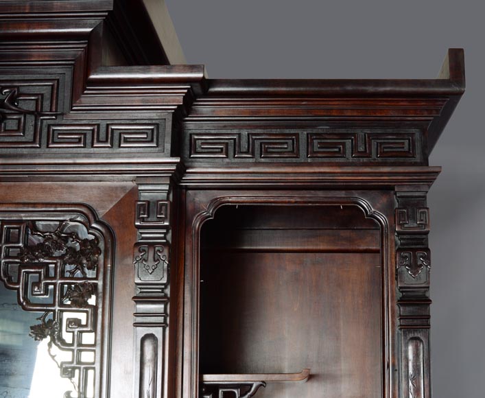 GABRIEL VIARDOT (attr. to) - Bedroom furniture composed of a wardrobe  and a bed in tinted sycamore GABRIEL VIARDOT (attr. to) - Bedroom furniture composed of a wardrobe  and a bed in tinted sycamore-16