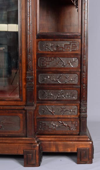 GABRIEL VIARDOT (attr. to) - Bedroom furniture composed of a wardrobe  and a bed in tinted sycamore GABRIEL VIARDOT (attr. to) - Bedroom furniture composed of a wardrobe  and a bed in tinted sycamore-18