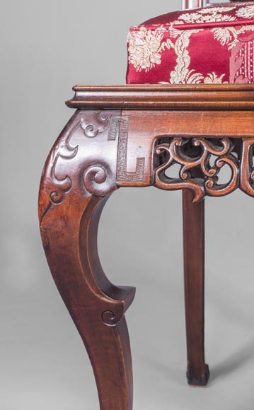 Cyrille RUFFIER DES AIMES (1844-1916) - Set of two chairs and an armchair inspired by the Far East Cyrille RUFFIER DES AIMES (1844-1916) - Set of two chairs and an armchair inspired by the Far East-18