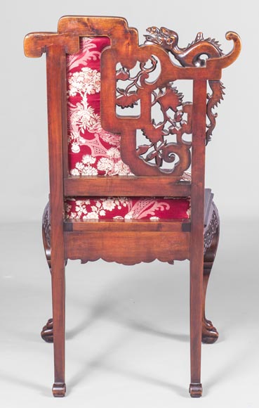 Cyrille RUFFIER DES AIMES (1844-1916) - Set of two chairs and an armchair inspired by the Far East Cyrille RUFFIER DES AIMES (1844-1916) - Set of two chairs and an armchair inspired by the Far East-27