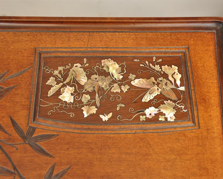 Gabriel Viardot (attributed to) - Japanese style table with gilded bronze decorations Gabriel Viardot (attributed to) - Japanese style table with gilded bronze decorations-7