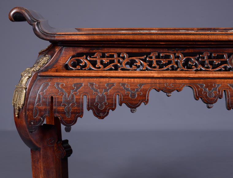 Gabriel Viardot (attributed to), Japanese table with bones birds marquetery, circa 1870-1880 Gabriel Viardot (attributed to), Japanese table with bones birds marquetery, circa 1870-1880-4