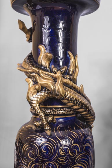 Japanese style clock set with Fô dog Japanese style clock set with Fô dog-7