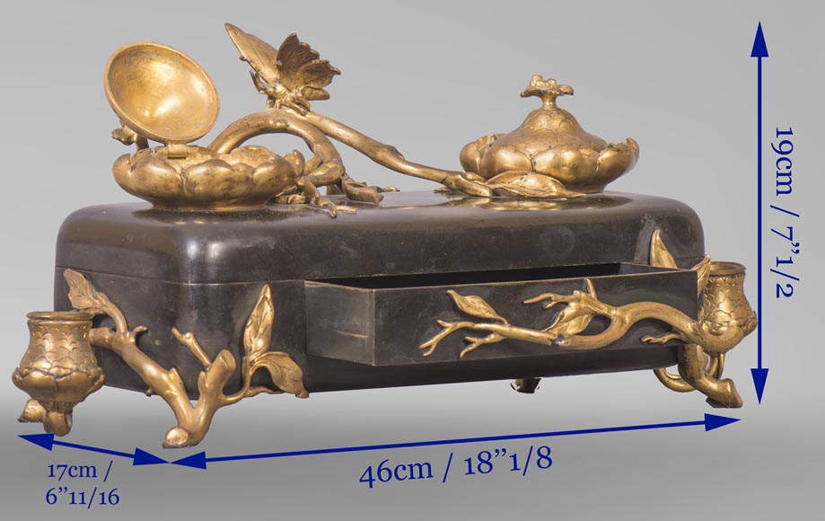 Frédéric-Eugène PIAT (1827-1903) (attributed to) - Inkwell with butterfly Frédéric-Eugène PIAT (1827-1903) (attributed to) - Inkwell with butterfly-10