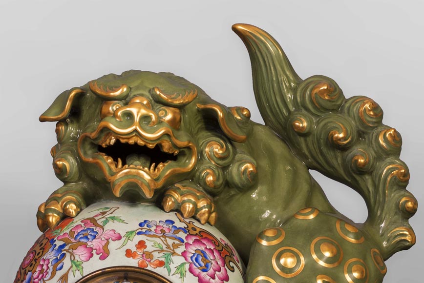 Japanese style pendulum with Fô dog Japanese style pendulum with Fô dog-1