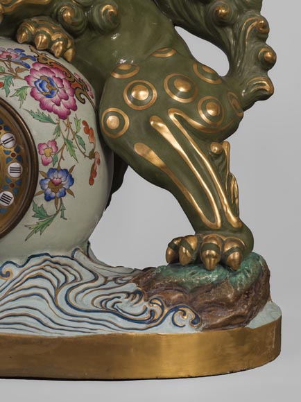 Japanese style pendulum with Fô dog Japanese style pendulum with Fô dog-2