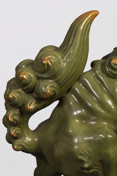 Japanese style pendulum with Fô dog Japanese style pendulum with Fô dog-4