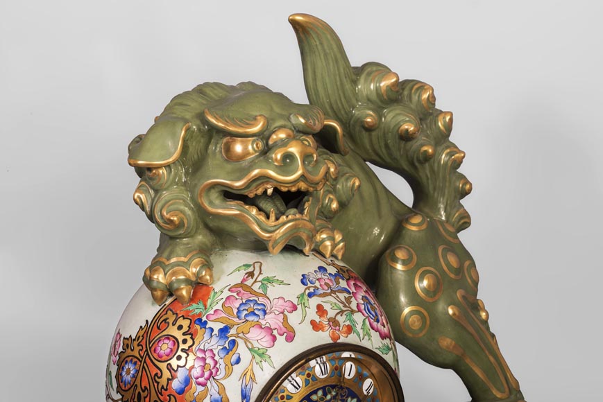 Japanese style pendulum with Fô dog Japanese style pendulum with Fô dog-5