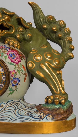 Japanese style pendulum with Fô dog Japanese style pendulum with Fô dog-9