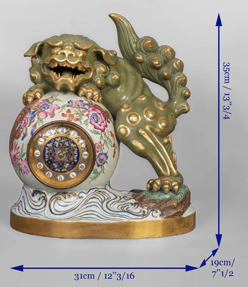 Japanese style pendulum with Fô dog Japanese style pendulum with Fô dog-11