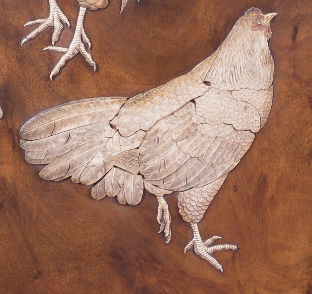 Gabriel VIARDOT (1830-1906) (attributed to) - A major Japanese wardrobe with large marquetry panels Gabriel VIARDOT (1830-1906) (attributed to) - A major Japanese wardrobe with large marquetry panels-9