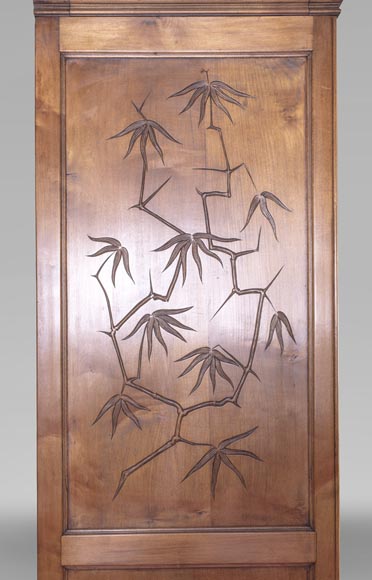 Gabriel VIARDOT (1830-1906) (attributed to) - A major Japanese wardrobe with large marquetry panels Gabriel VIARDOT (1830-1906) (attributed to) - A major Japanese wardrobe with large marquetry panels-11