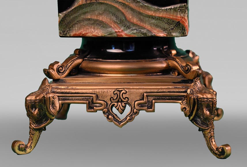 BACCARAT, Pair of vases with Japanese decoration of flowering trees and birds, circa 1880 BACCARAT, Pair of vases with Japanese decoration of flowering trees and birds, circa 1880-6