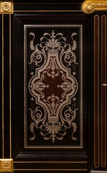 L'ESCALIER DE CRISTAL - Display cabinet in metal marquetry and bronze ornaments L'ESCALIER DE CRISTAL - Display cabinet in metal marquetry and bronze ornaments-3