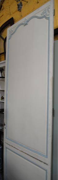 Element of a Louis XV style paneled room white and pale blue Element of a Louis XV style paneled room white and pale blue-3