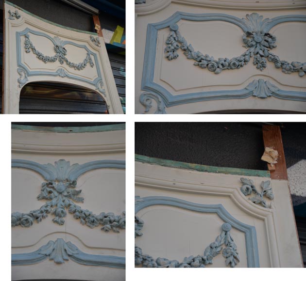 Element of a Louis XV style paneled room white and pale blue Element of a Louis XV style paneled room white and pale blue-17