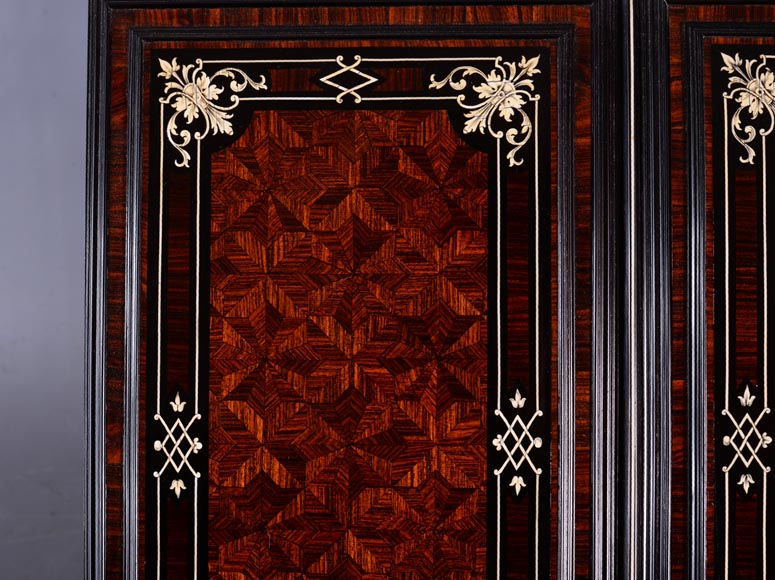 Maison SORMANI, Luxurious writing set in mahogany, ebony and ivory marquetry Maison SORMANI, Luxurious writing set in mahogany, ebony and ivory marquetry-2