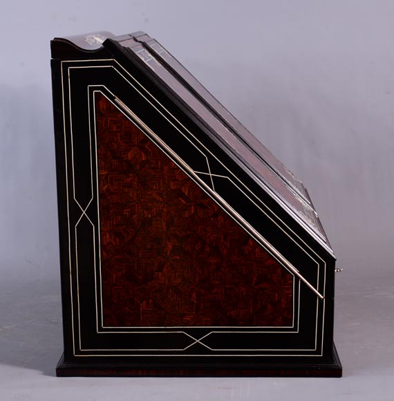 Maison SORMANI, Luxurious writing set in mahogany, ebony and ivory marquetry Maison SORMANI, Luxurious writing set in mahogany, ebony and ivory marquetry-5