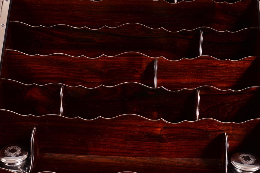 Maison SORMANI, Luxurious writing set in mahogany, ebony and ivory marquetry Maison SORMANI, Luxurious writing set in mahogany, ebony and ivory marquetry-9