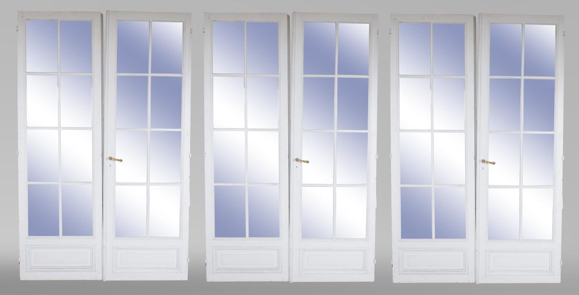 Set of three double doors with mirror  Set of three double doors with mirror -0
