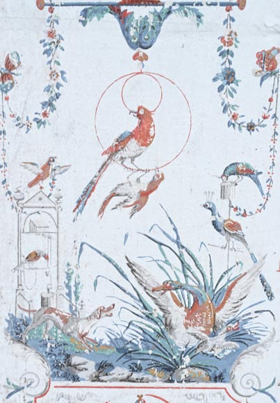 A beautiful set of polychrome wallpaper from a room A beautiful set of polychrome wallpaper from a room-10