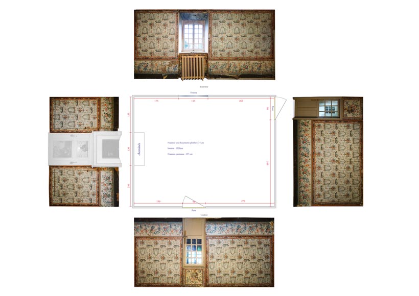 A beautiful set of polychrome wallpaper from a room A beautiful set of polychrome wallpaper from a room-14