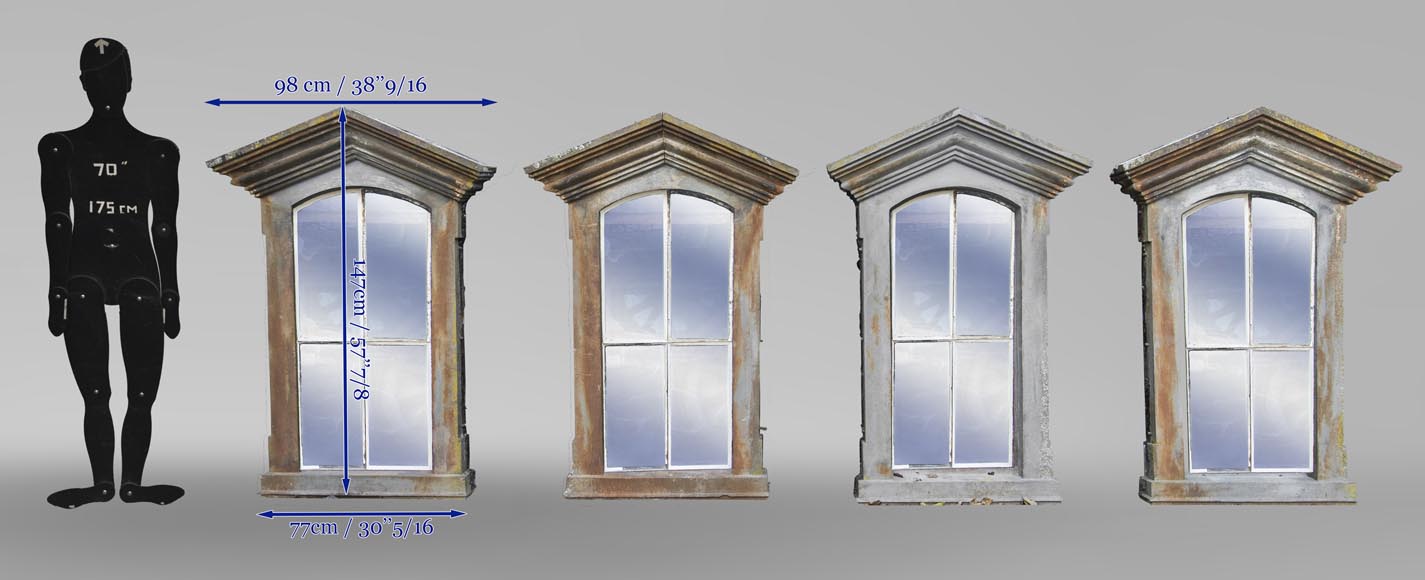 Set of four cast iron window frames Set of four cast iron window frames-8