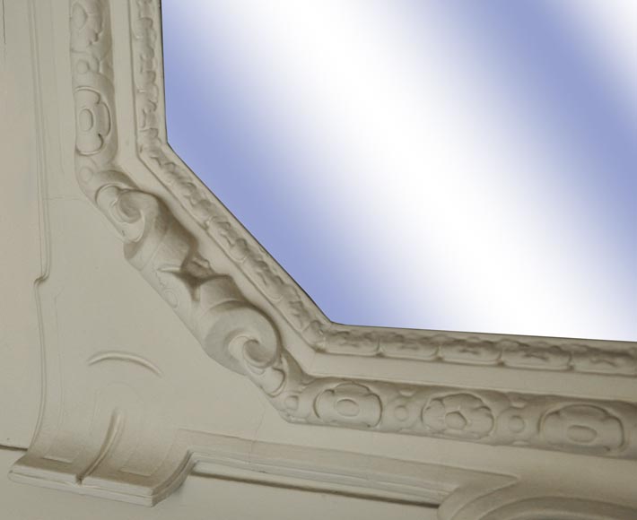 An antique mirror in the Napoleon III style, pediment decorated with a lion's head An antique mirror in the Napoleon III style, pediment decorated with a lion's head-6