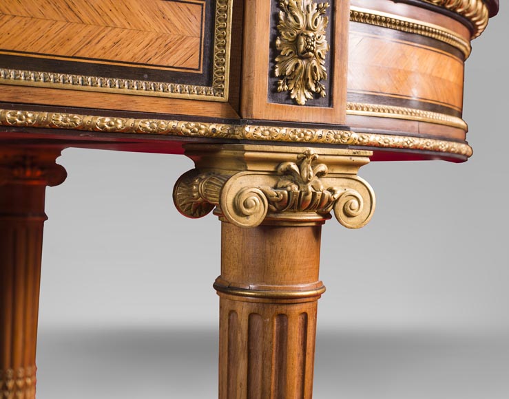 Henri-Auguste FOURDINOIS (1830-1907) - Louis XVI style Bureau plat Henri-Auguste FOURDINOIS (1830-1907) - Louis XVI style Bureau plat-3