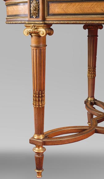 Henri-Auguste FOURDINOIS (1830-1907) - Louis XVI style Bureau plat Henri-Auguste FOURDINOIS (1830-1907) - Louis XVI style Bureau plat-4