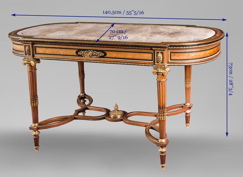 Henri-Auguste FOURDINOIS (1830-1907) - Louis XVI style Bureau plat Henri-Auguste FOURDINOIS (1830-1907) - Louis XVI style Bureau plat-9