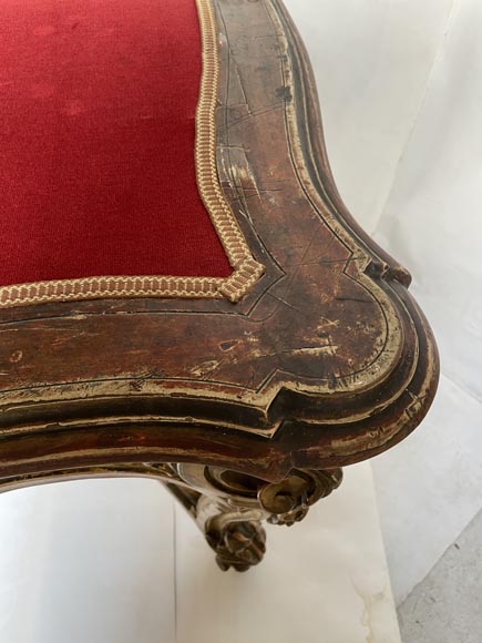 Louis XV style table in gilt and sculpted wood, 19th century Louis XV style table in gilt and sculpted wood, 19th century-9