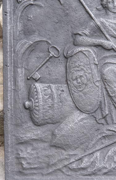 An antique fireback with Minerva, 18th century An antique fireback with Minerva, 18th century-3