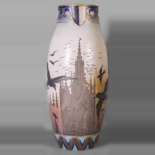 SARREGUEMINES MANUFACTURE - Sandstone vase