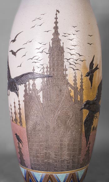 SARREGUEMINES MANUFACTURE - Sandstone vase SARREGUEMINES MANUFACTURE - Sandstone vase