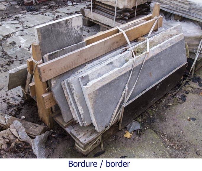 Stone and marble floor composed of two-tone 18th century slabs Stone and marble floor composed of two-tone 18th century slabs-2