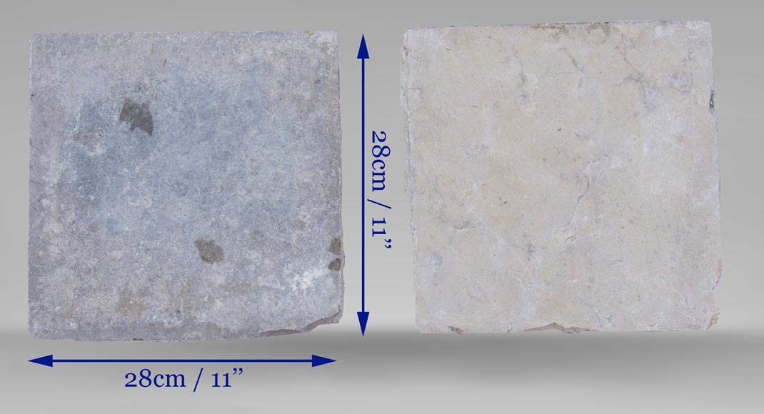 Stone and marble floor composed of two-tone 18th century slabs Stone and marble floor composed of two-tone 18th century slabs-5